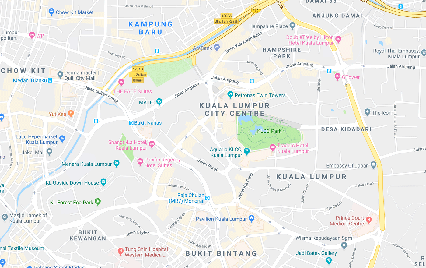 JustMove Asia KLCC Park Connect By JustRunLah   Klcc Map Zoomout 