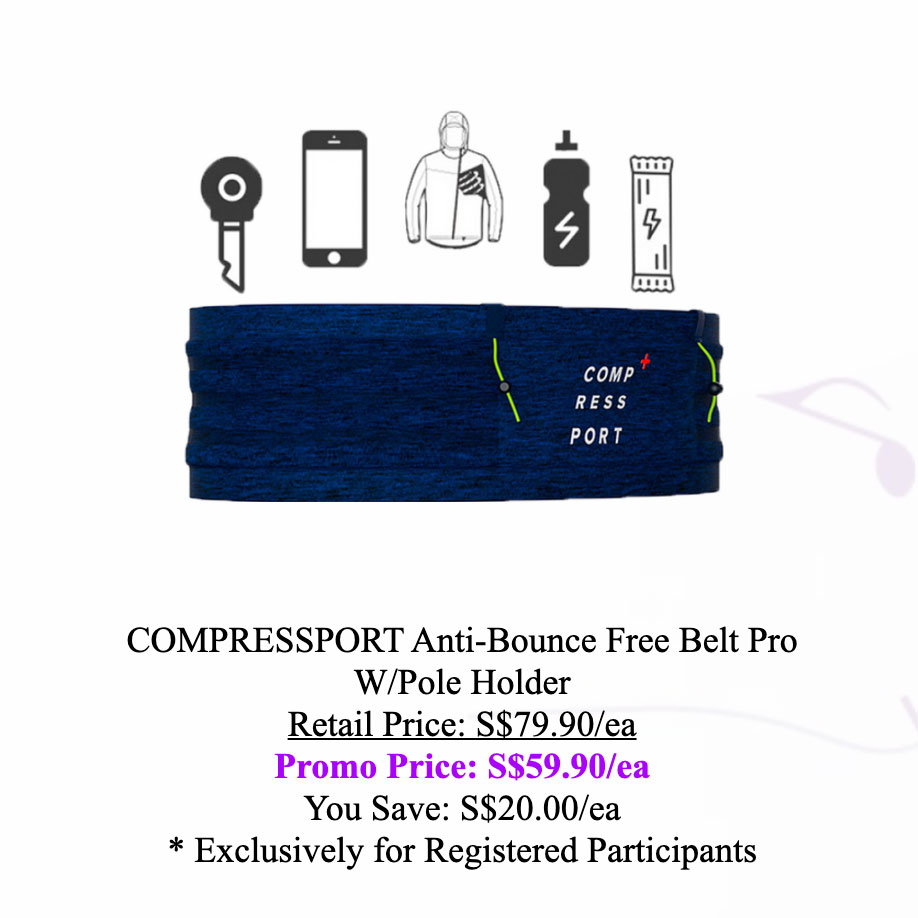 COMPRESSPORT Anti-Bounce Free Belt Pro W/Pole Holder
