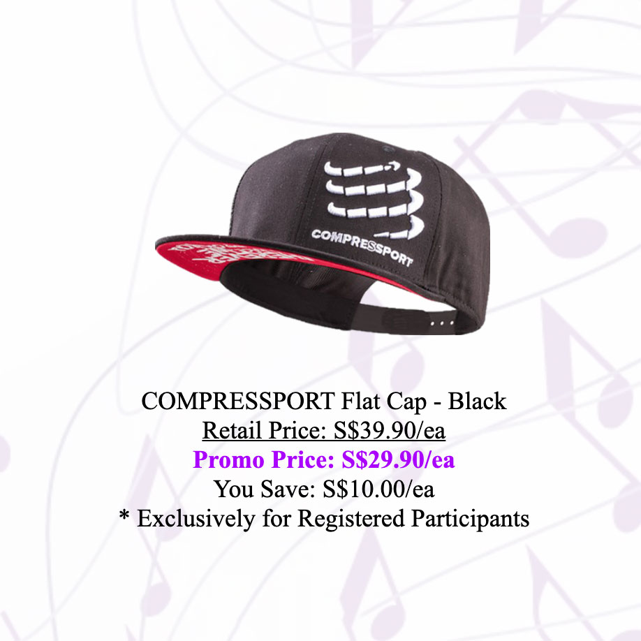 COMPRESSPORT Flat Cap - Black