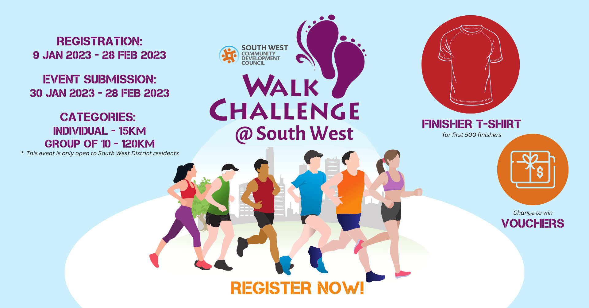Walk Challenge @ South West | Connect by JustRunLah!