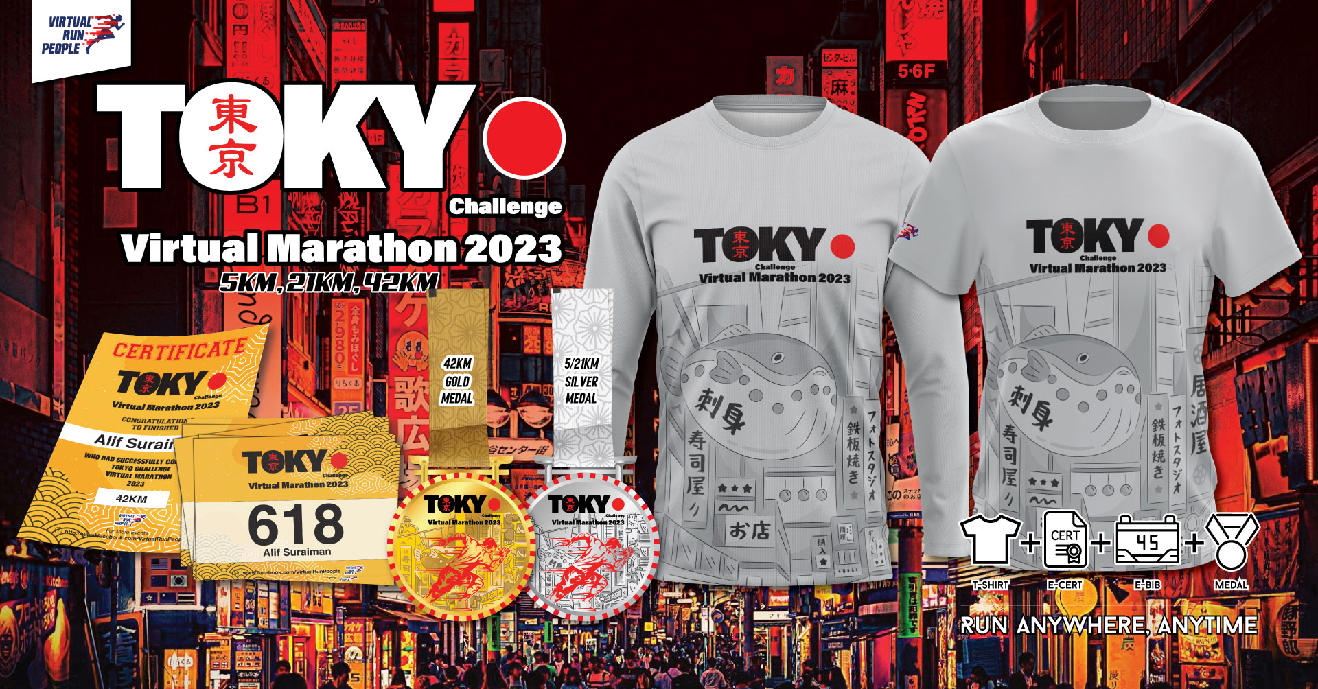 Tokyo Challenge Virtual Marathon 2023 Connect By Justrunlah