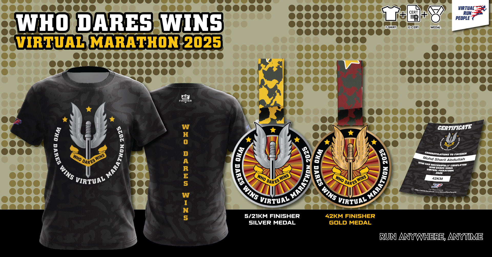Who Dares Wins Virtual Marathon 2025 | Connect by JustRunLah!